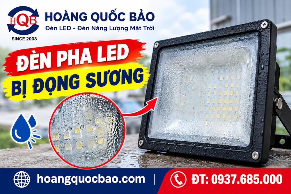 Đèn pha LED bị đọng sương